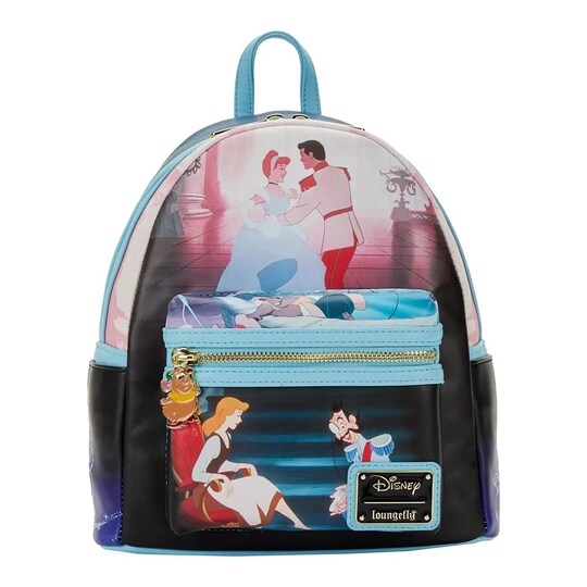 disney princess frame mini backpack Collage Triple Pocket like details Disney Cinderella Princess Scenes Mini